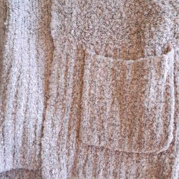 New York & Company Long Popcorn Pink Cardigan with Front Pockets - Picture 5 of 7